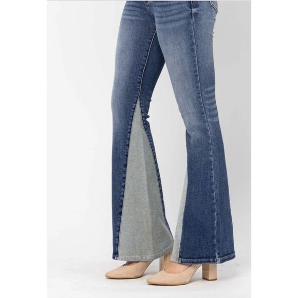 SOFIA VERGARA Melisa Flare Jeans Women's Sz 14 Short Stretch Bohemian Hippie 70s - Picture 2 of 14